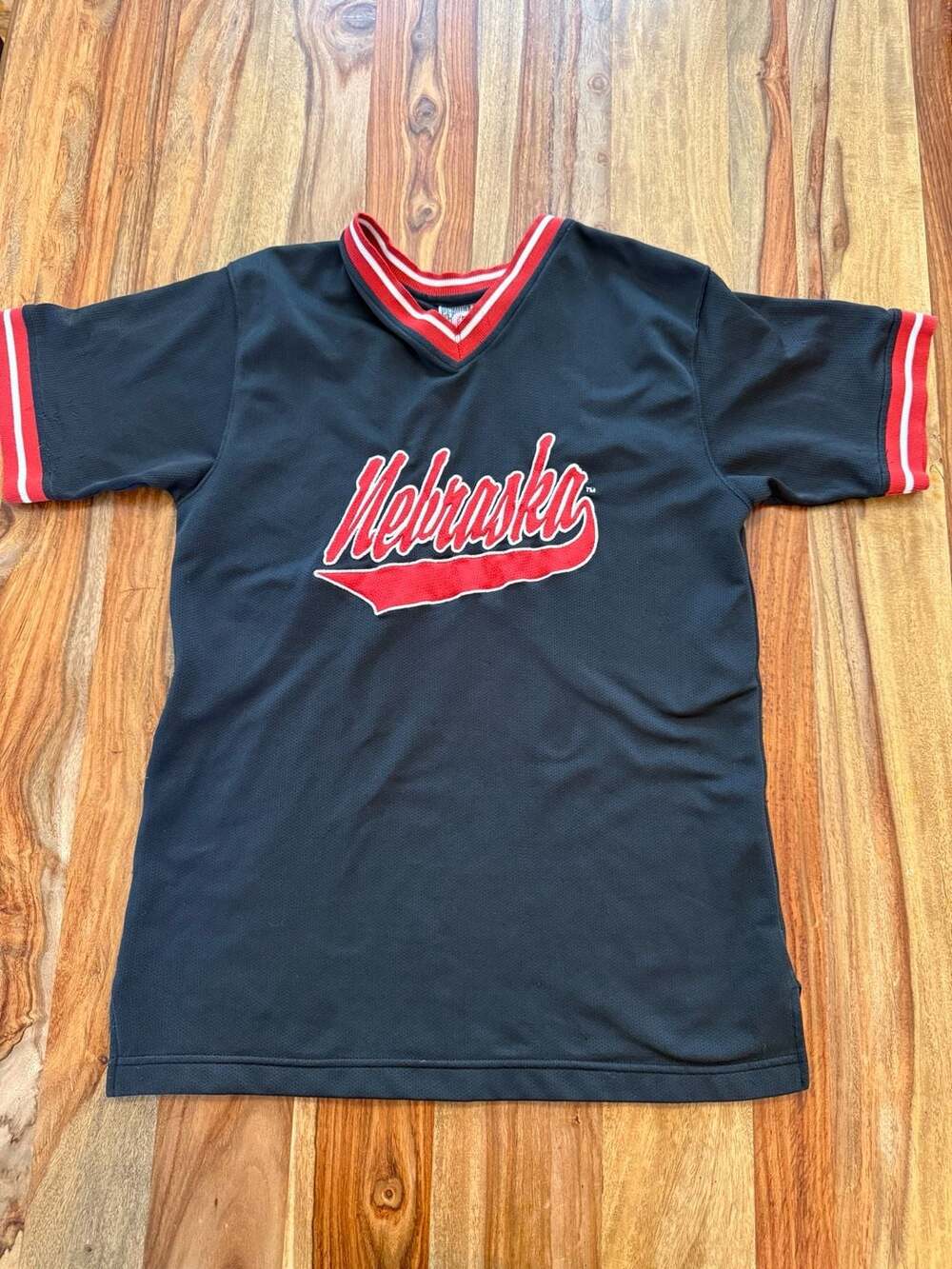 Nebraska Cornhuskers Vintage Mesh V-Neck Jersey